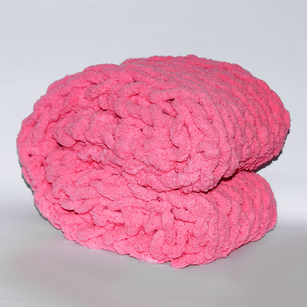 Thick Handwoven Chenille Knitted Throw Blanket